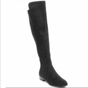 Michael Kors over the knee black suede boots 8